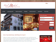 Tablet Screenshot of hotelmanfred.at